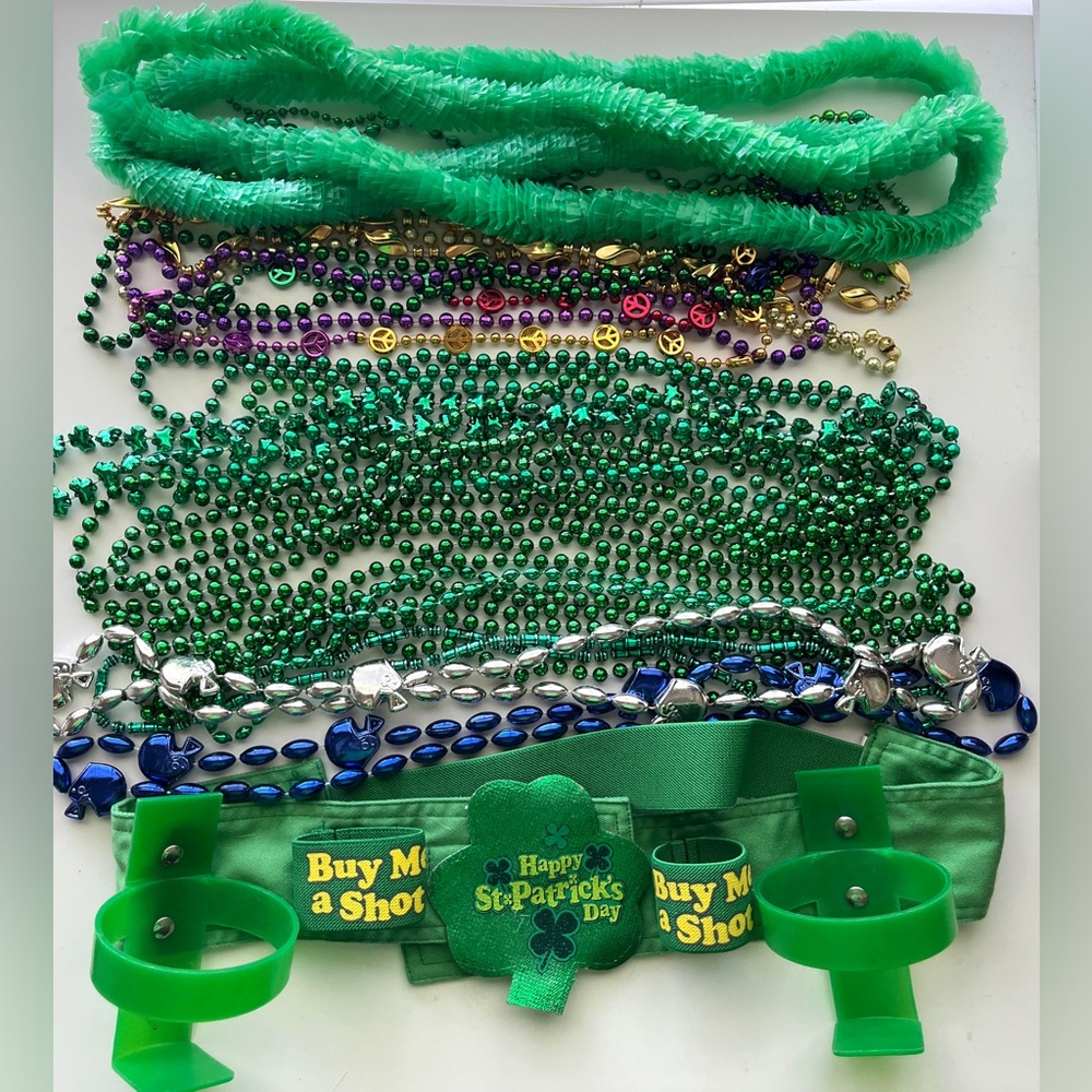 St. Patrick's Day Bead Necklace Set